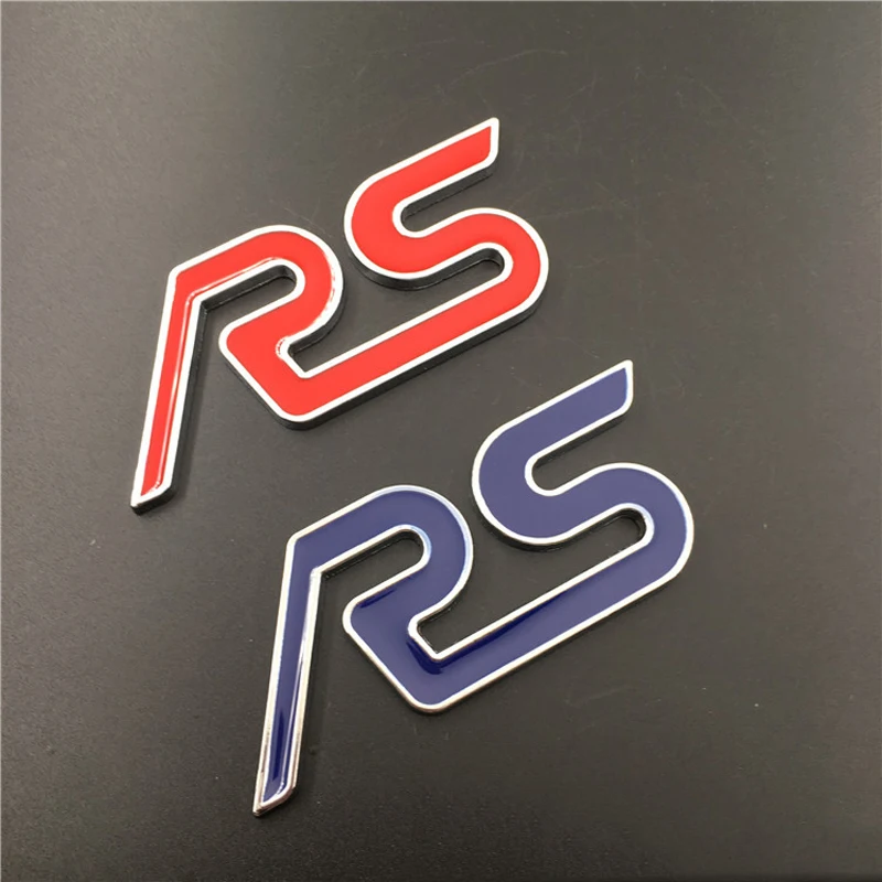 1 шт. Стайлинг автомобиля 3D цинковый сплав RS спортивный логотип значок эмблема