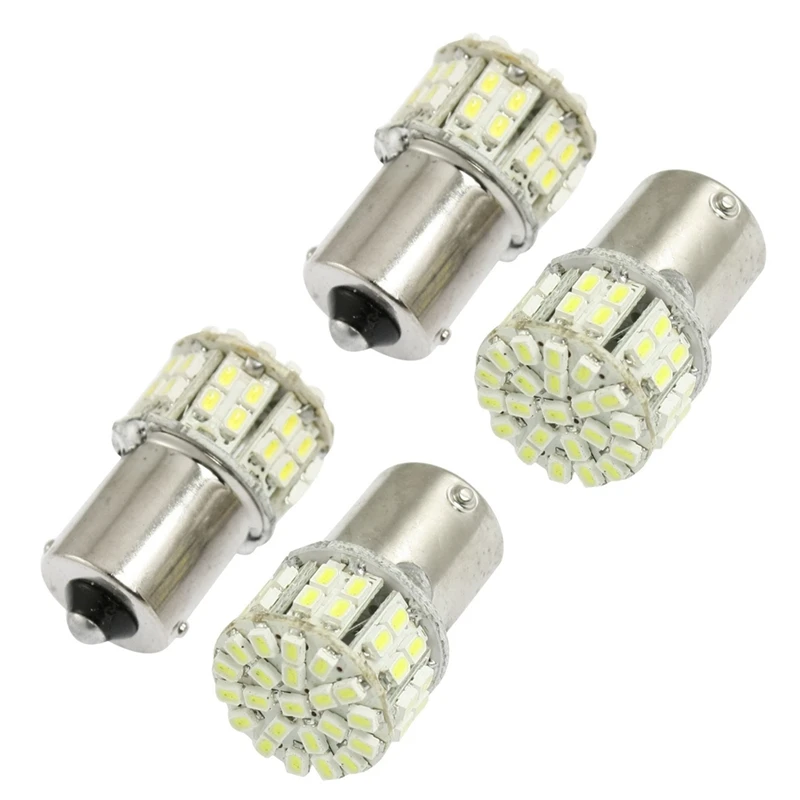

4 Pcs BA15S 1156 1141 Car Tail Brake Turn Light LED Bulbs 50-1210 SMD 12V White