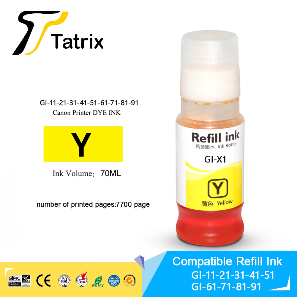 Tatrix GI71 GI 71 GI-71 чернила для Canon PIXMA G2020 G3020 G3060 |