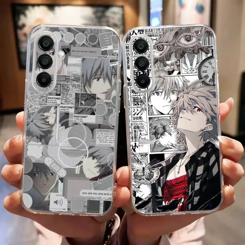 Фото Популярный аниме-чехол EVA Kaworu Nagisa для Samsung Galaxy A10,12,20,21S,30,31,40,50,51,52,70,A71 и других моделей, прозрачный, мягкий №1