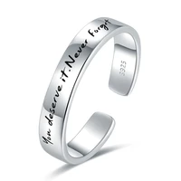 personalized 925 sterling silver classic style custom engraved name ring birthday wedding gift for women girlfriend girl jewelry