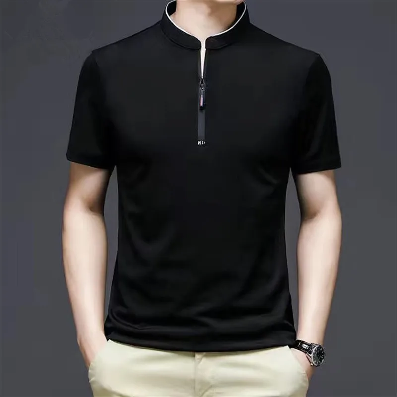 Spring Summer Autumn Long Sleeve Short sleeve Men Golf Wear T-shirt Sports Shirt Man Stand Collar Loose Business golf Polo Shirt