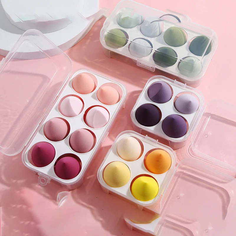 

4pcs/8pcs Makeup Sponge Set Cosmetic Puff Foundation Powder Concealer Cream Soft Sponges Women Face Make Up Tools