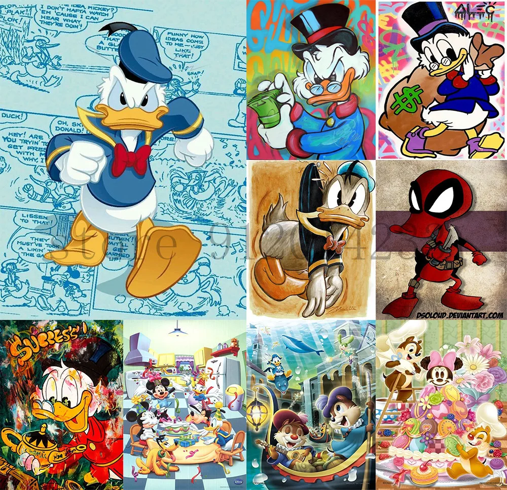

Disney Donald Duck Pictures of Rhinestone Diamond Embroidery Mosaic Arts and Crafts Handmade 5D Diy Paint Full Drills