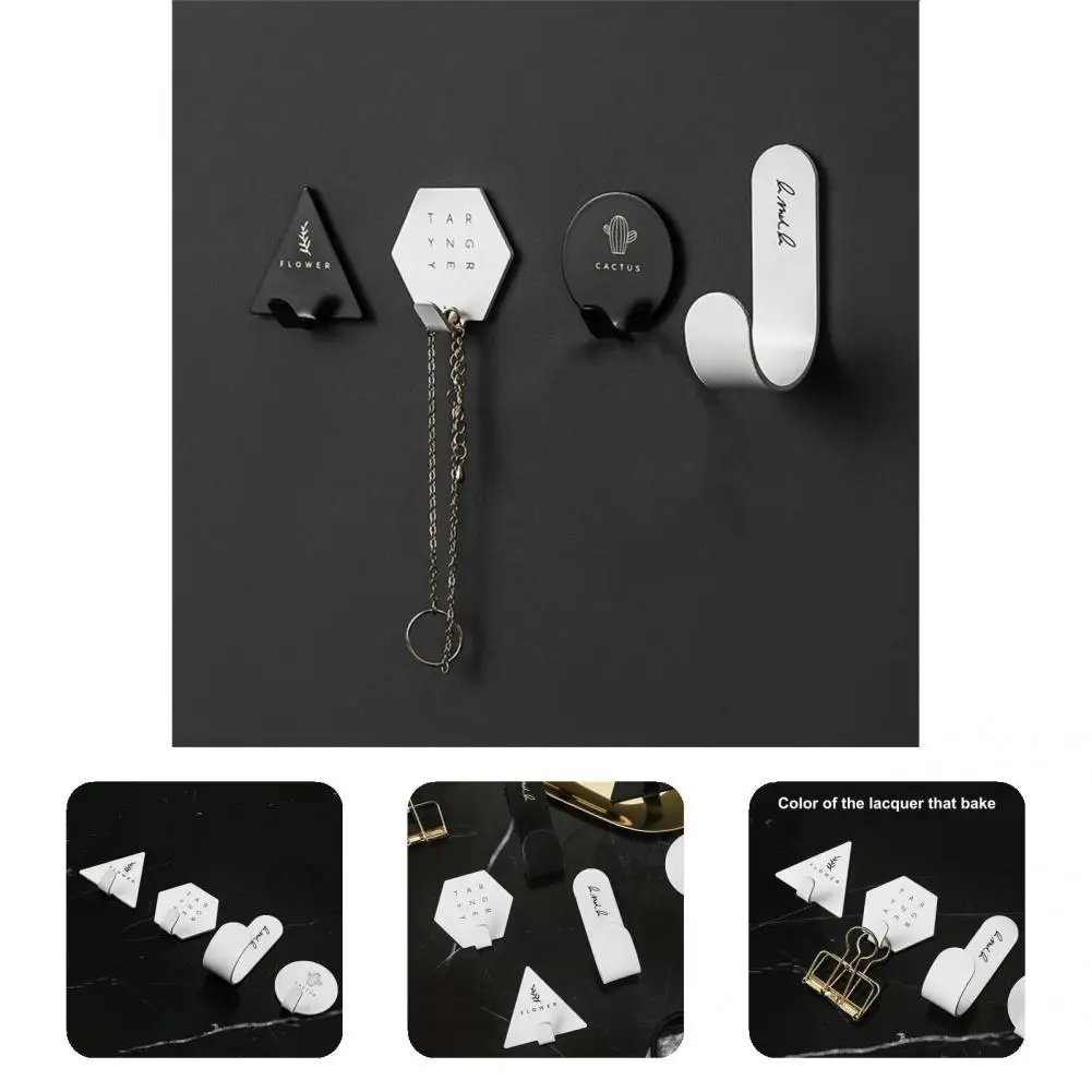 

Lightweight 4Pcs/Set Useful Strong Load-bearing Wall Hook Stainless Steel Towel Hanger Practicability for Bathroom