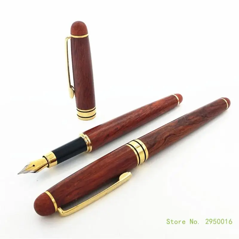 

Rosewood Fountain Pen Smooth Ink Pens 0.7mm Business Pens Writing Pens Practical signature Pen Home Office School Supply