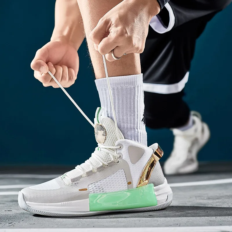 New Professional Cushion Men's Basketball Sneakers Wearproof Non-Slip Women Basketball Shoes Breathable Comfy Men Training Shoes