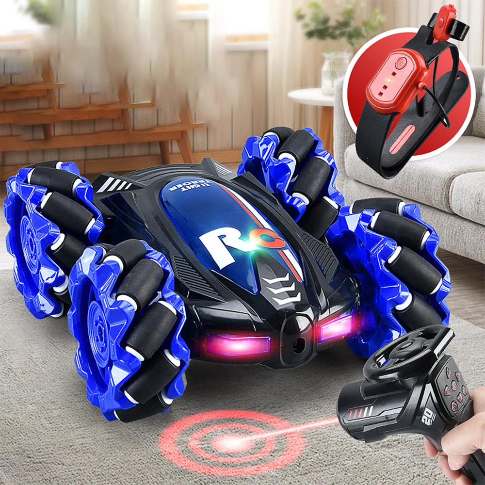 

2.4G High-tech Light-chasing RC Car Double-sided Tumbling Stunt Drift Stunt Car Gesture Sensing Children's Electric Toy