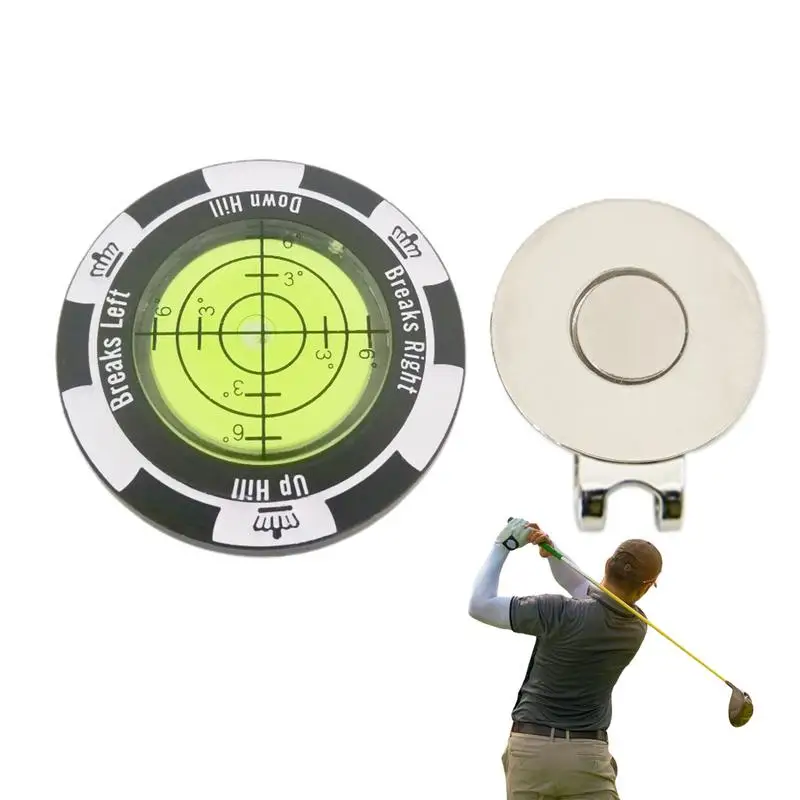 

Чип для покера, высокоточный пузырьковый уровень, маркер для мяча для гольфа, аксессуары для гольфа с зажимом для шляпы, маркеры для мяча для гольфа для мужчин и