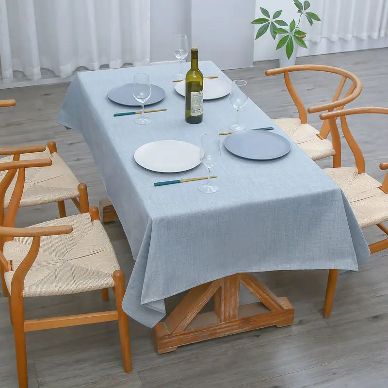 

Cotton and linen table mat pure color contracted table cloth_DAN99