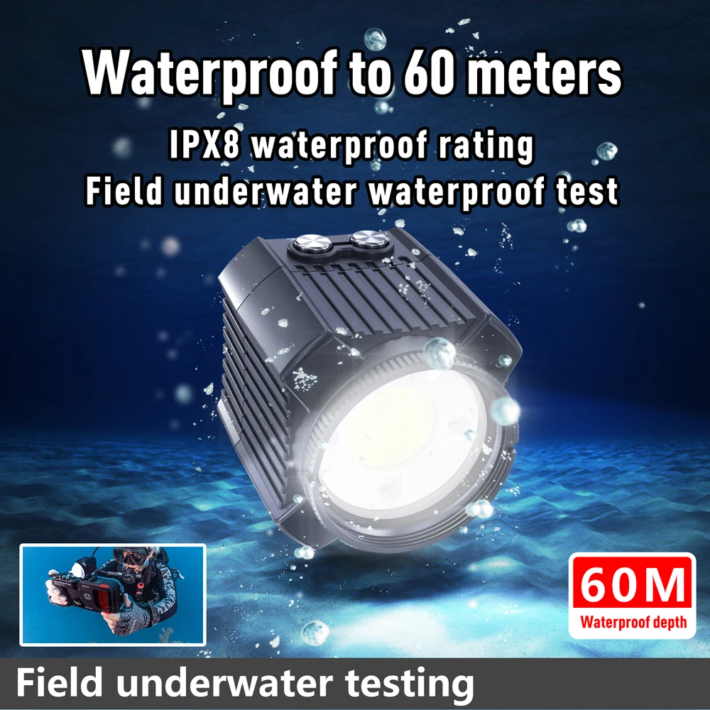 

Seafrogs Wholesale 2000 LM Mini Rechargeable LED Light Scuba Diving Photography Lamp Waterproof Lighting For GoPro DSLR Cameras
