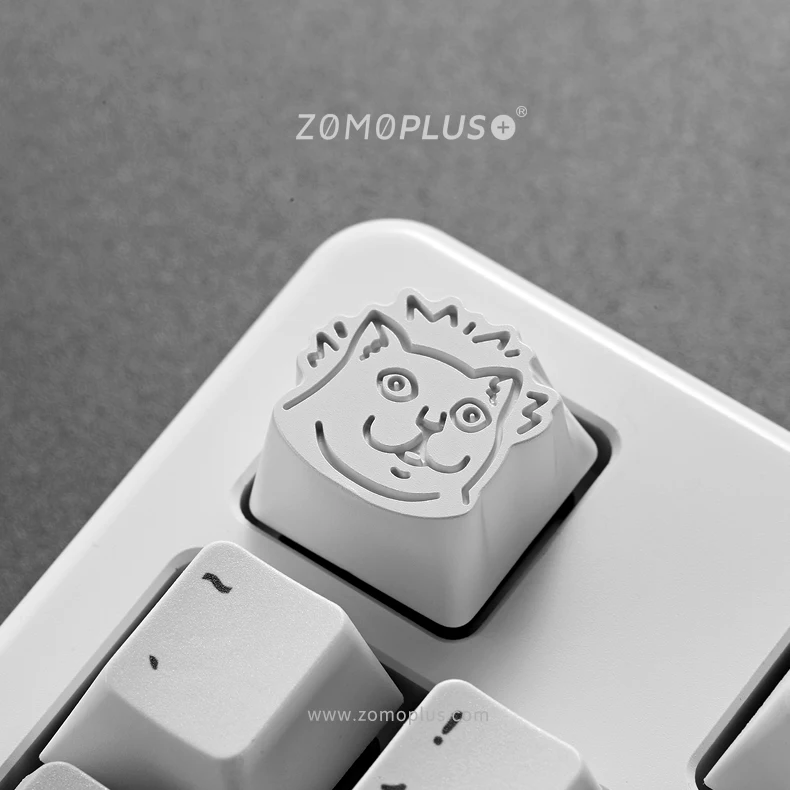 

ZOMO Cat Keycap CNC Anodized Aluminum Keycap R4 Cherry profile Metal Keycaps