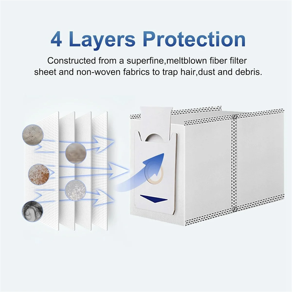 10 упаковок сменных мешков для пыли Yeedi M12 PRO + Ecovacs DEEBOT T30 Omni MAX мешки пылесоса