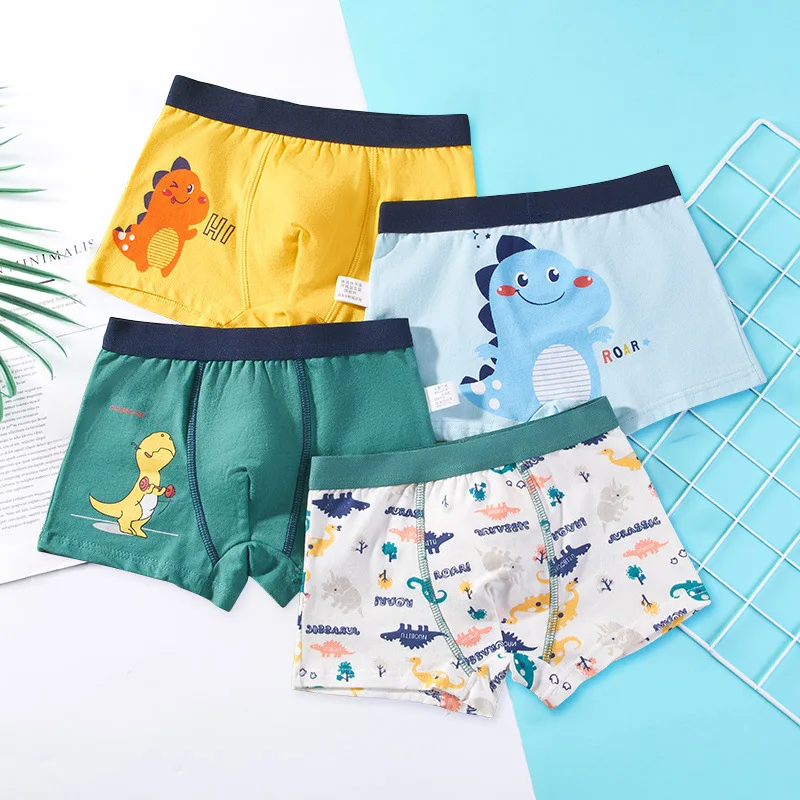 Free Shipping Children's Underwear Boy's Boxer Shorts Boy Cotton Boxer 4 Pack panties  cute underwear