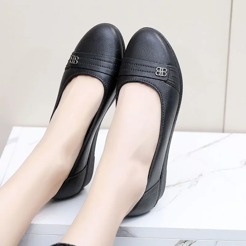 sapatos femininas женские милые противоскользящие лоферы на плоской подошве с круглым