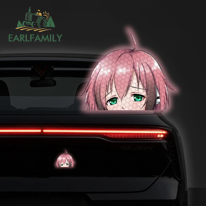 Фото EARLFAMILY Аниме-наклейка Sora No Otoshimono Ikaros Reflective Peeker Big Head на автомобиль, виниловая, для заднего стекла и багажника, JDM №1