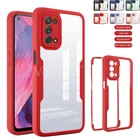 Двойная защита HD PET пленка чехол для OPPO A52 A72 A92S A15S A74 A93 A54 A53S A5 A9 2020 A94 RENO4Z Realme 8 Pro 360 Полное покрытие