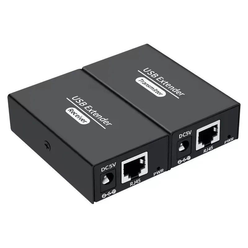 Фото Удлинитель USB2.0 через Ethernet RJ45 Cat6, удлинитель UTP, 4 порта, концентратор USB 2.0, разветвитель для клавиатуры, мыши, принтера, U-диска №3