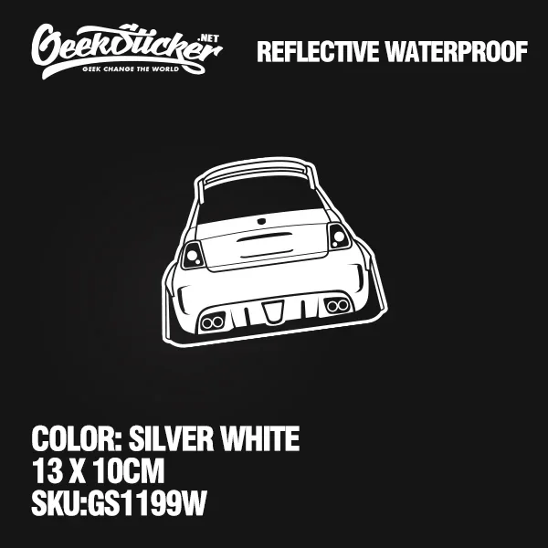 

2 цвета 500 автомобильный силуэт hellafпышная Автомобильная наклейка Водонепроницаемая Светоотражающая наклейка для Fiat 500c Abarth 595 695 Fiat 500c аксессуары