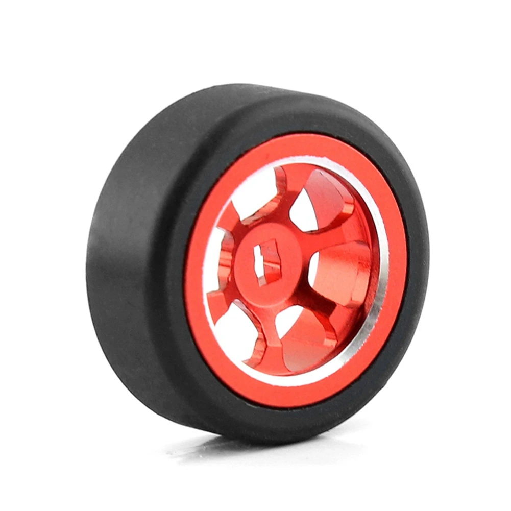 

4Pcs Drift Tyre Tire Metal Wheel Rim for Wltoys 284131 K969 K989 Kyosho Mini-Z 1/28 RC Car Upgrades Parts,3