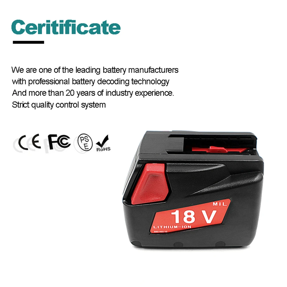 Литий-ионный аккумулятор Mil 18VC 3000 мАч 48-11-1830 4932352002 4932399512 MV18B V18 0824-24 0880-20 для Milwaukee Tools