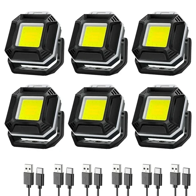 

1-6 шт., портативный мини-фонарик с COB матрицей