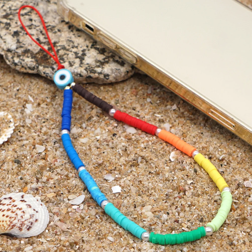 

Strap Chain Beaded Lanyard Beads Wristlet Mobile String Accessory S Women Bracelet Pearl Lost Anti Keychain Charm Bead Wrist