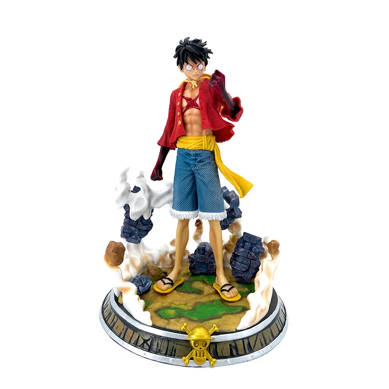 

36cm One Piece Figure Gk Luffy Santoryu Roronoa Zoro Pvc Anime Action Figure Collection Doll Model Children Toy Gifts Blind Box