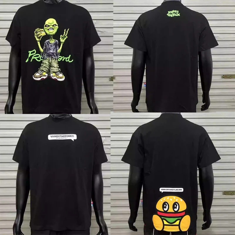 Новый стиль VANDYTHEPINK футболка модный мультяшный принт High Street повседневные мужские