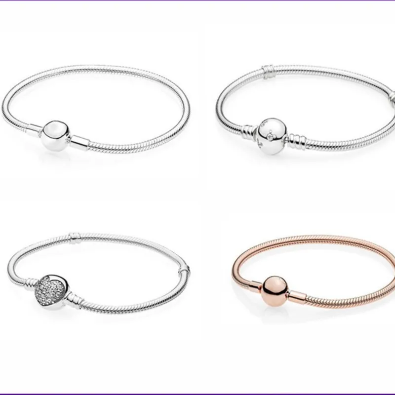 

925 sterling Silver Love Mickey Bracelet fits Pandora charm beads DIY making gifts