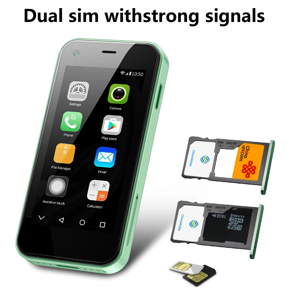 SERVO 12S Max Android Small Smartphone,1GB RAM, 8GB ROM, 2.5 Inch Screen,1000mAh, Face ID,Google Play,Mini Pocket Mobile Phone