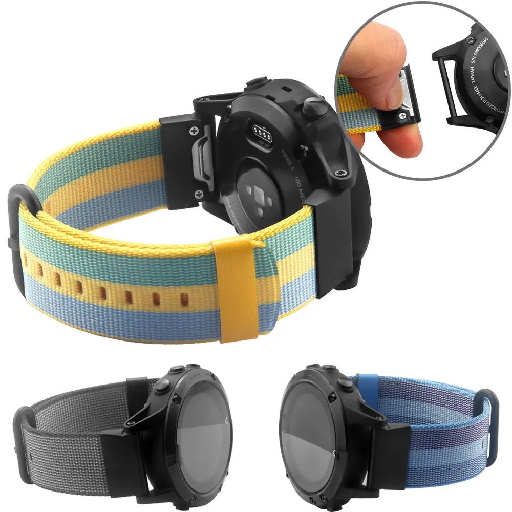 

Watch strap Woven Nylon Strap Replacement Quick Release Easy Fit Band Fashion simple adjustable wristband for Garmin Fenix 5