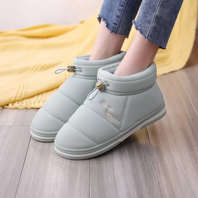 

plush indoor shoes woman winter snow boots women shoes 2022 platform waterproof ankle boots slip on winter boots plus size