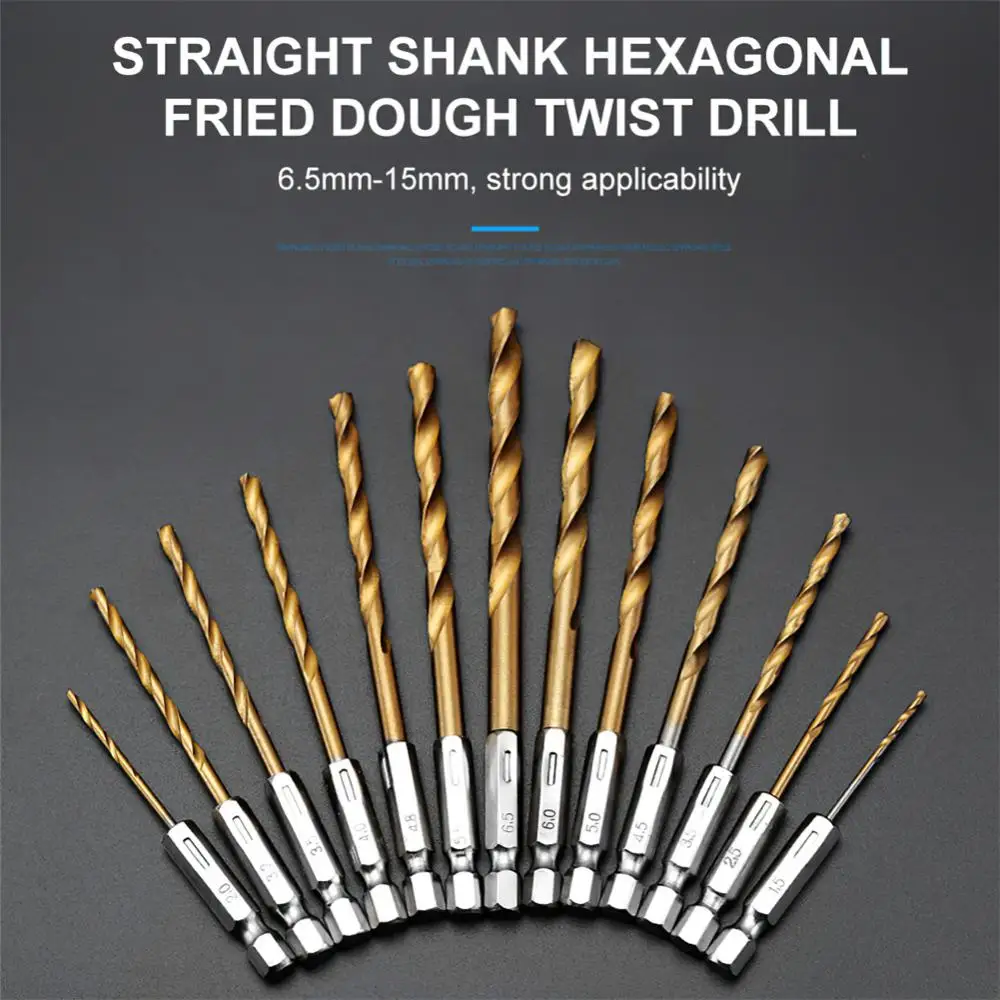 Высокоскоростная стальная электрическая отвертка, спиральное сверло, шестигранная ручка, спиральное сверло с титановым покрытием, набор и...