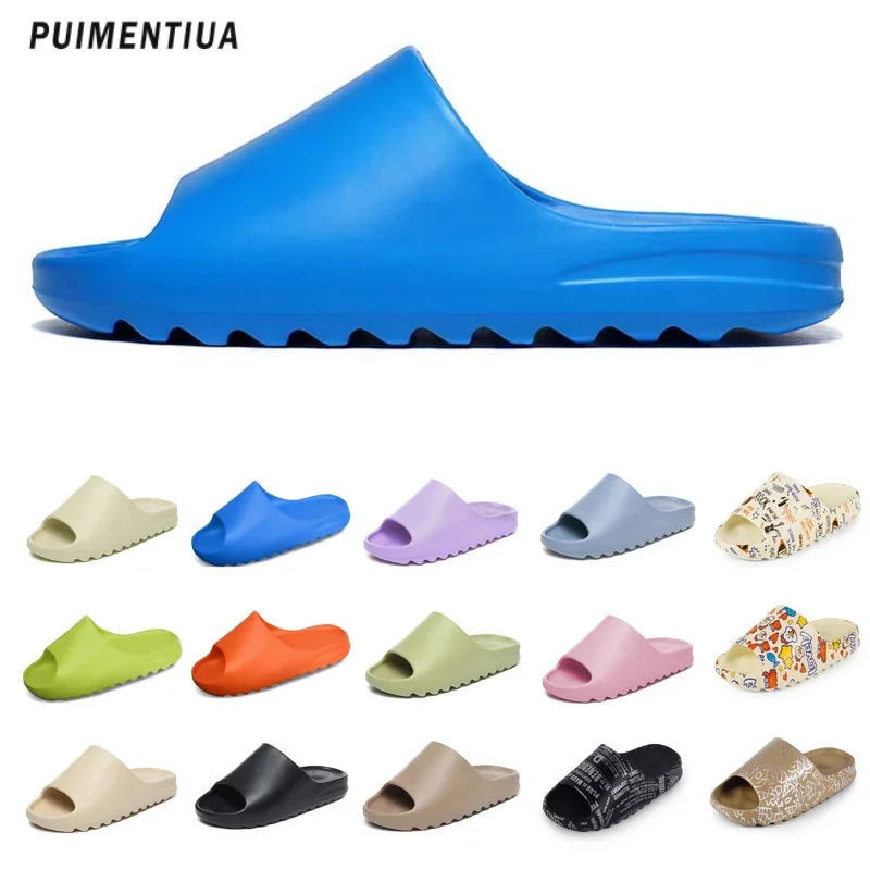 

Шлепанцы мужские домашние однотонные, сланцы из ЭВА, Нескользящие, для ванной, пляжная обувь, модные тапочки унисекс на платформе, лето 2023