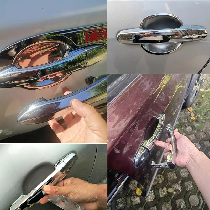 Фото Крышка дверной ручки для Kia Forte K3 Cerato YD 2014 ~ 2018 2015 2016 2017 хромированная дверная Наружная ручка Стайлинг автомобильные аксессуары стикер №2