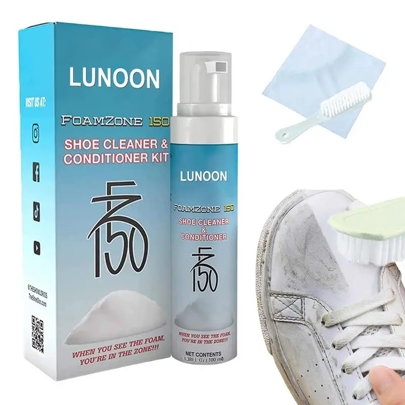 

Shoe Cleaner Kit For White Shoes Remove Stain Dirt And Grime With The Cleaner And Conditioner Cleaner Kit Sneakers Leather Shoes