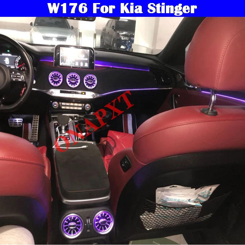 

Auto Car For Kia Stinger W176 Nozzle Rear Air Vent LED Dashboard Turbine Refit Ambient Light Modify Bluetooth APP Module