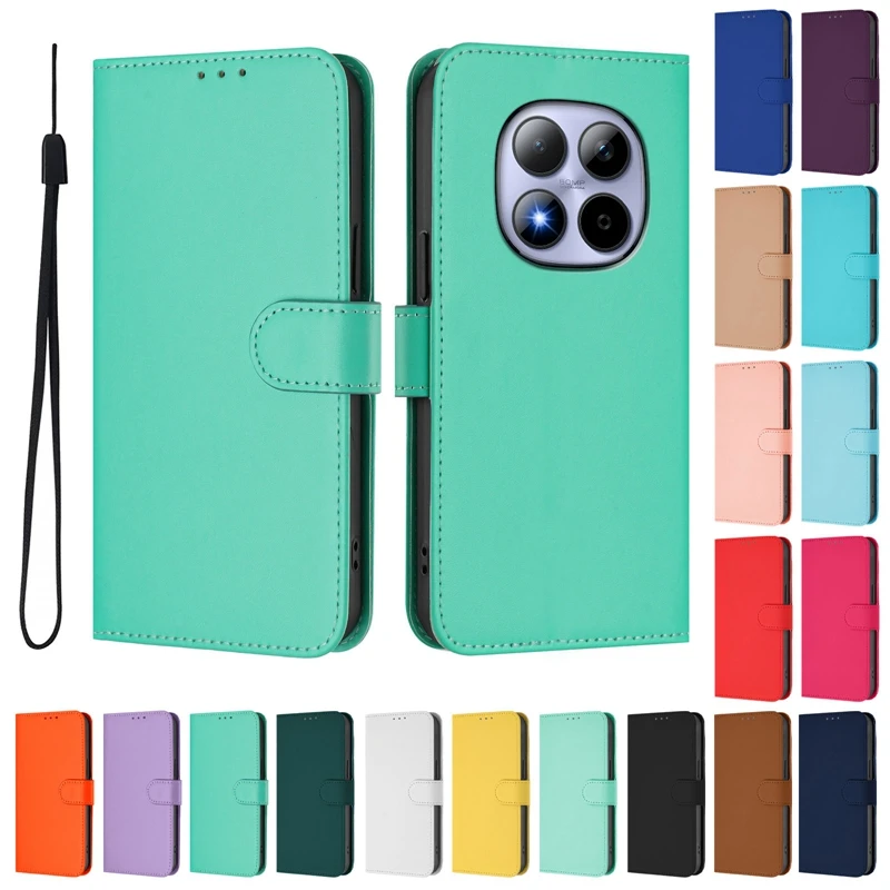 Фото Чехол для Xiaomi Poco M8 Pro, чехол-флип Candy Solid Color для Xiaomi Poco M8 Pro, чехол для телефона Xiaomi Poco M8 M 8 №1