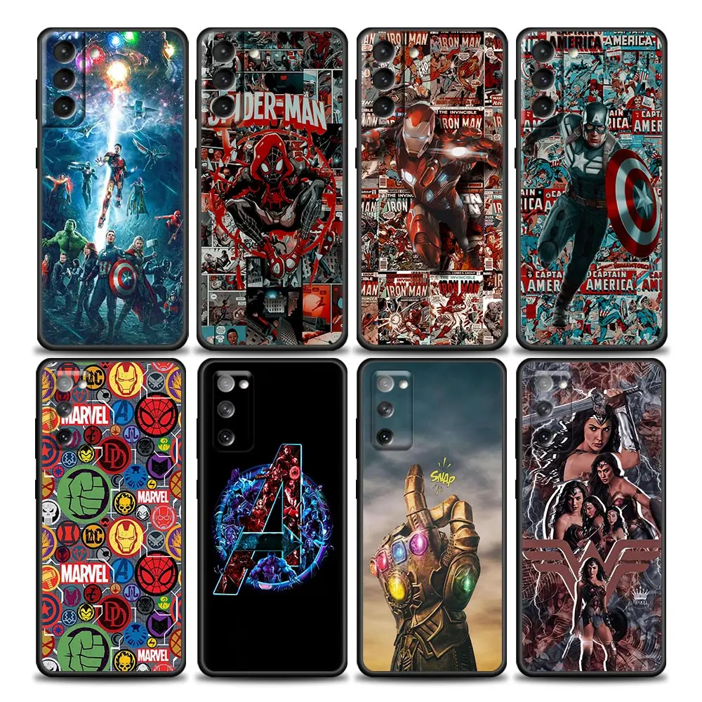 

Marvel Avengers Phone Case for Samsung Galaxy S7 S8 S9 S10e S21 S20 Fe Plus Ultra 5G Soft Silicone