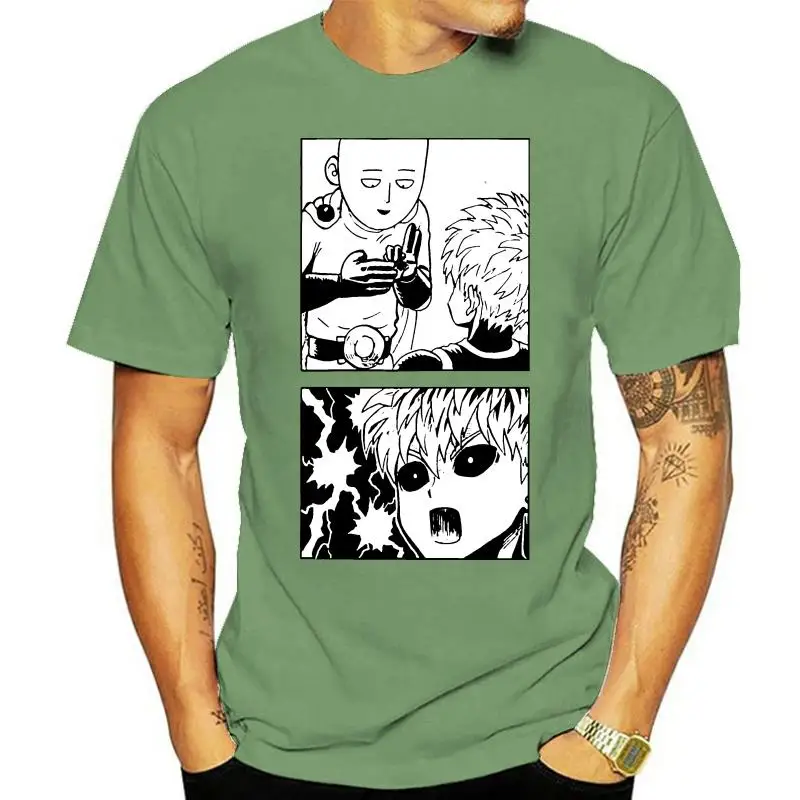 One Punch Man Saitama And Genos Manga White T-Shirt Fubuki Caped Baldy S-6Xl High Quality Tee Shirt