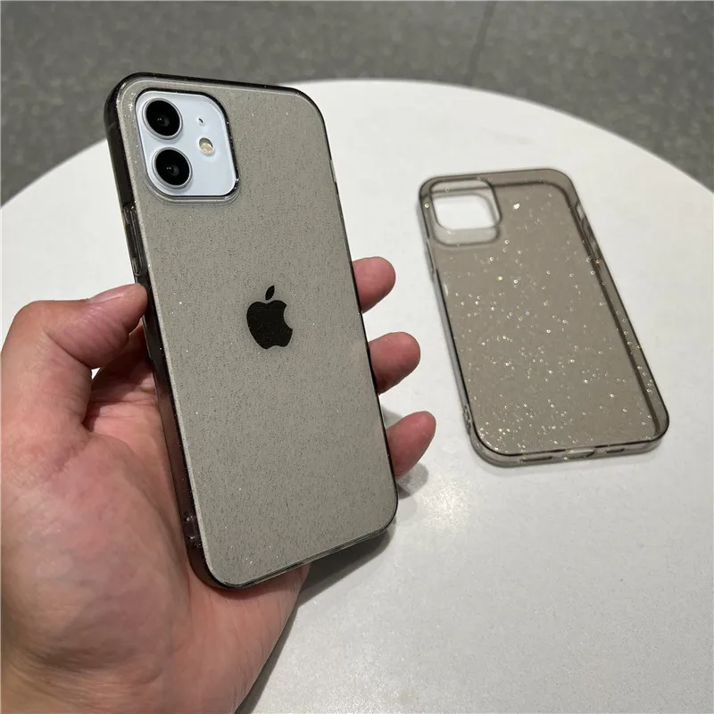 Роскошный блестящий черный Ударопрочный силиконовый чехол из ТПУ для телефона