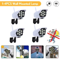 77 led fake camera body induction remote control solar street light monitoring lamp wall lamp outdoor burglar proof waterproof