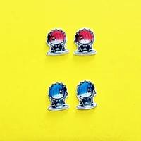 anime relife in a different world from zero funny magnet earrings boys girls rem plastic ear clip students jewelry brinco gift