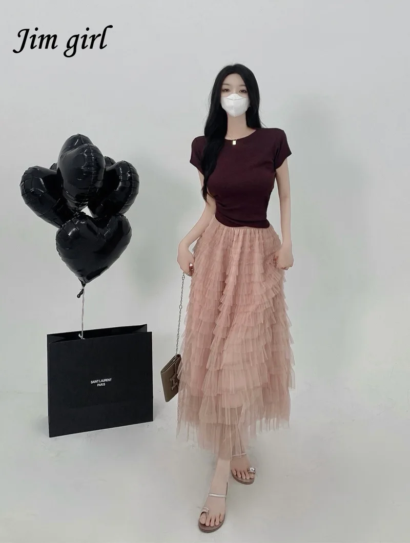 Милая винтажная юбка-макси в японском стиле &quotЛолита&quot плиссированная юбка с