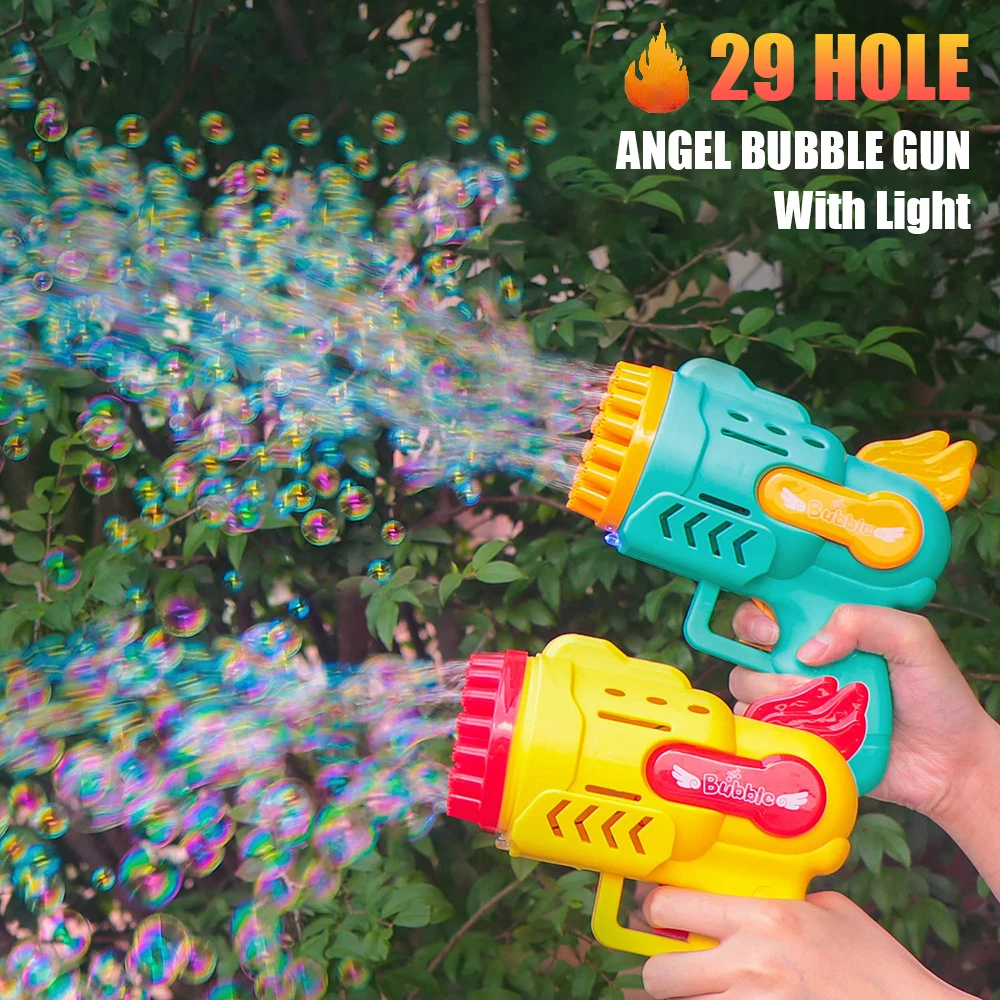 

Пистолет-пузырь Bazooka для детей, электрическое автоматическое мыло, игрушка для вечерние на открытом воздухе, игрушка для ванны светодиодный...