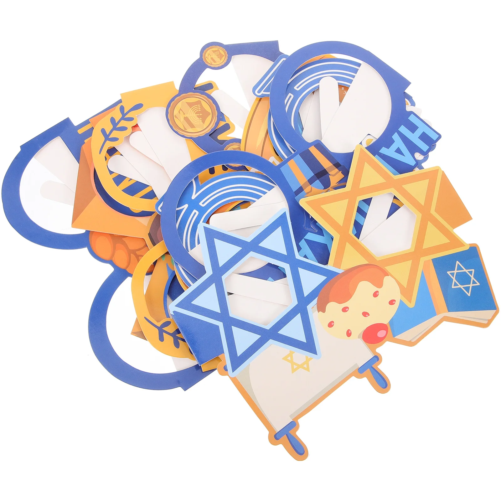 

8 Pcs Chanukah Photo Prop Eyeglasses Stand Paper Party Funny Interesting Props