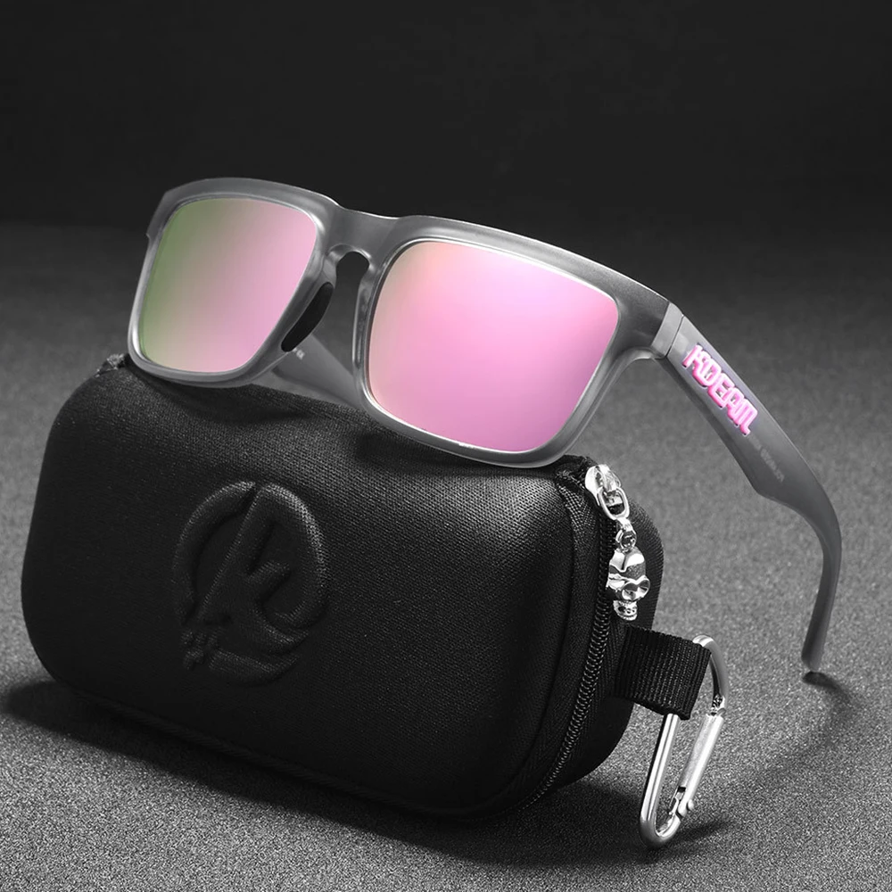 

Мужские и женские очки для вождения KDEAM, поляризационные солнцезащитные очки в квадратной оправе с линзами UV400, оригинальный дизайн