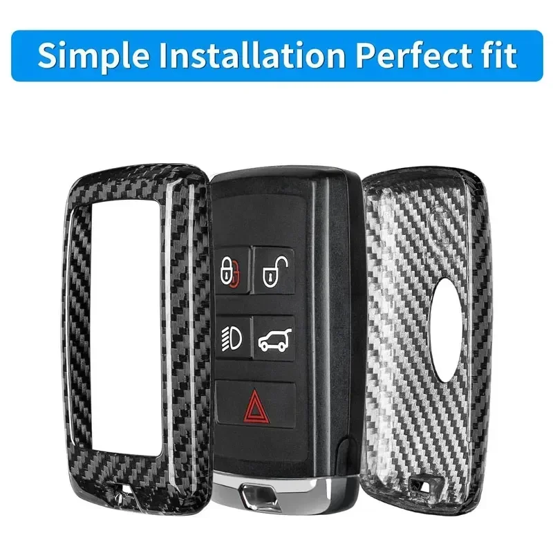 Защитный чехол для брелока из углеродного волокна Land Rover Range Defender 110S Dsicovery Vogue Sport HSE