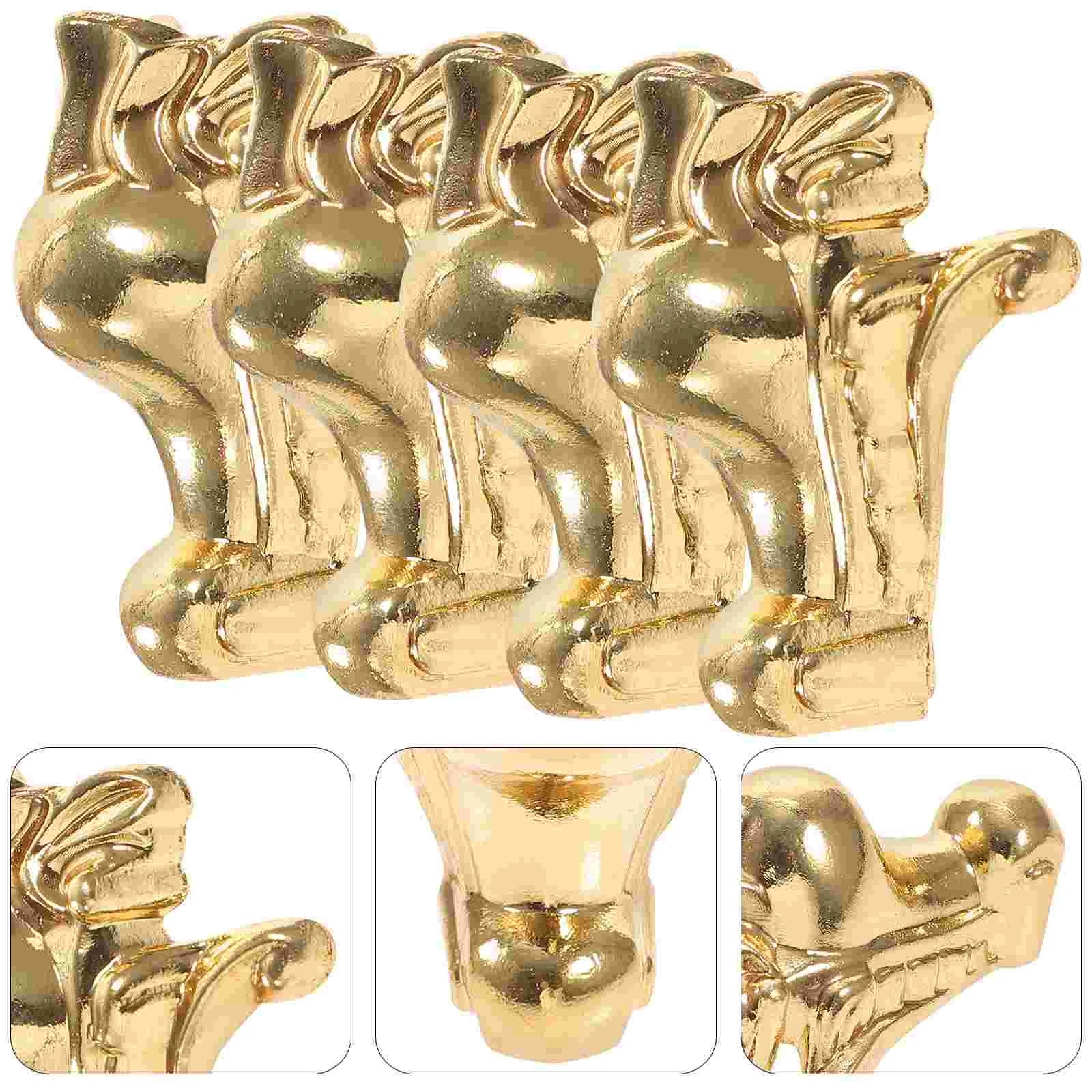 

Box Legs Jewelry Corner Feet Protector Case Wood Storage Guard Corners Decorative Edge Leg Vintage Sofa Furniture Replacement